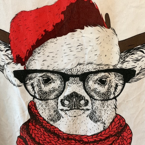 Merry Christmas reindeer long sleeve shirt size medium - Picture 3 of 5